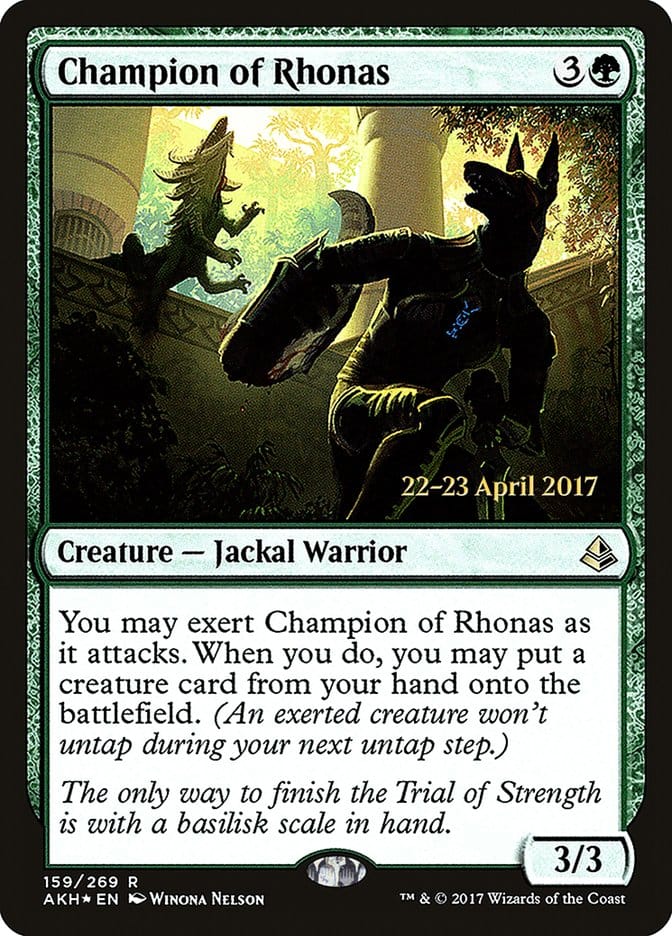 Champion of Rhonas [Amonkhet Prerelease Promos] Magic: The Gathering