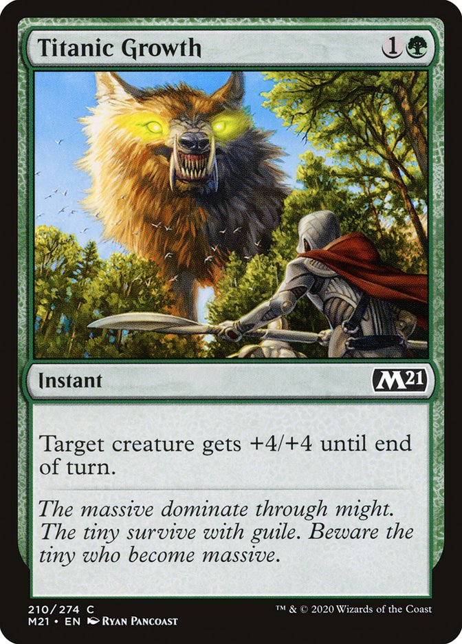 Titanic Growth [Core Set 2021] Magic: The Gathering