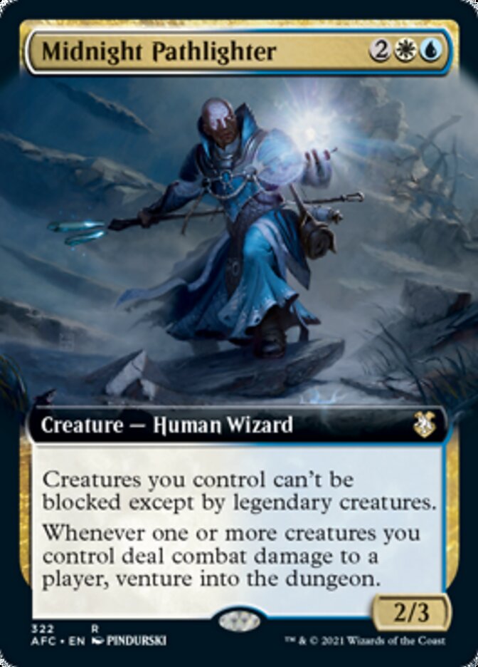 Midnight Pathlighter (Extended Art) [Dungeons & Dragons: Adventures in the Forgotten Realms Commander] Magic: The Gathering