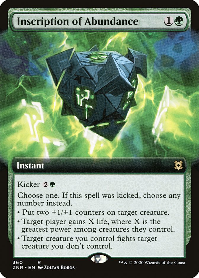 Inscription of Abundance (Extended Art) [Zendikar Rising] Magic: The Gathering