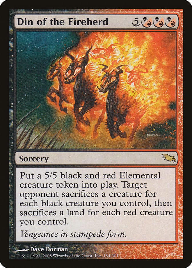 Din of the Fireherd [Shadowmoor] Magic: The Gathering