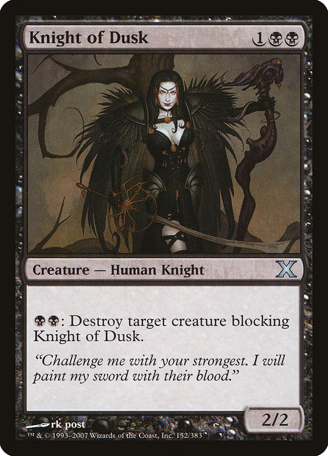 Knight of Dusk [Tenth Edition] Magic: The Gathering