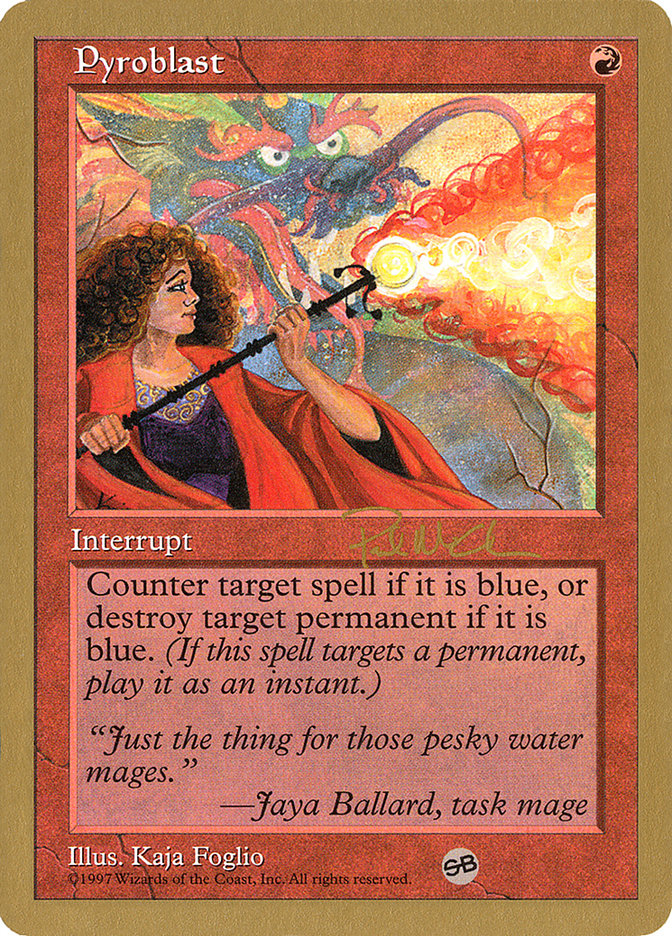 Pyroblast (Paul McCabe) (SB) [World Championship Decks 1997] Magic: The Gathering
