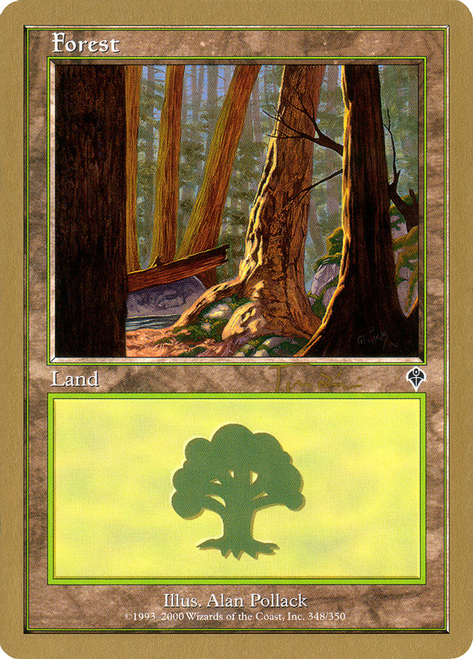 Forest (jt348a) (Jan Tomcani) [World Championship Decks 2001] Magic: The Gathering