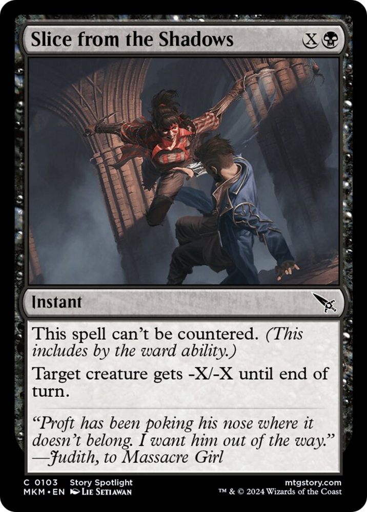 Slice from the Shadows [Murders at Karlov Manor] Magic: The Gathering