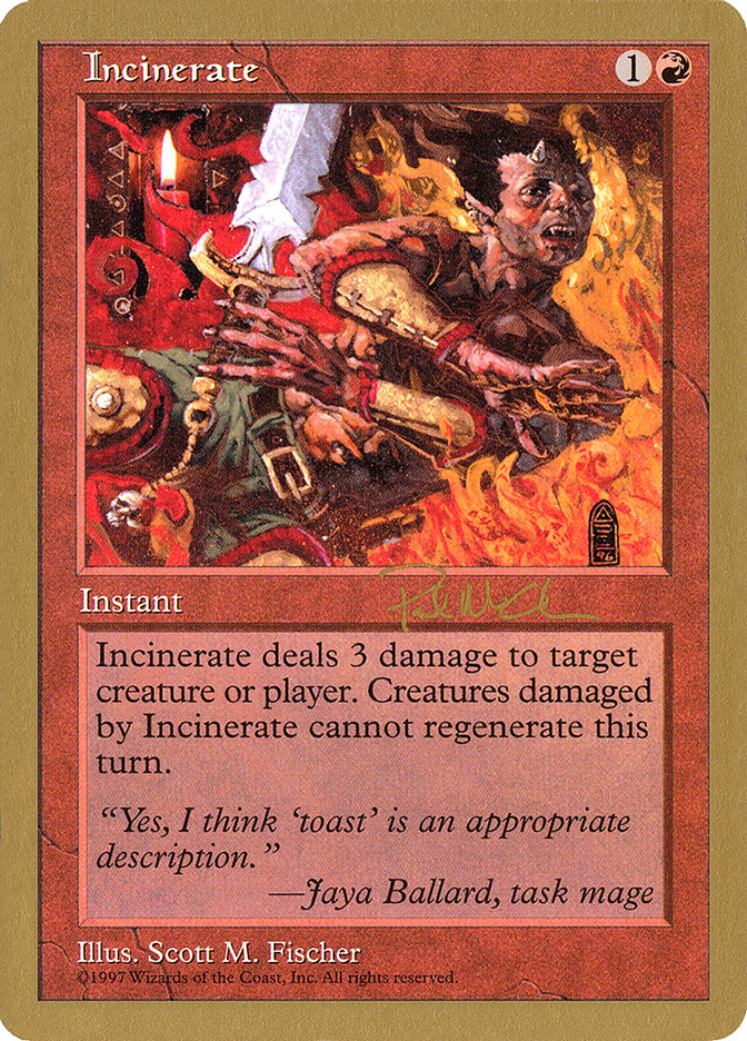 Incinerate (Paul McCabe) [World Championship Decks 1997] Magic: The Gathering