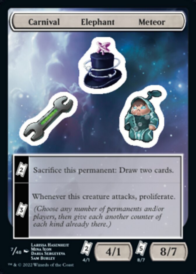Carnival Elephant Meteor [Unfinity Stickers] Magic: The Gathering
