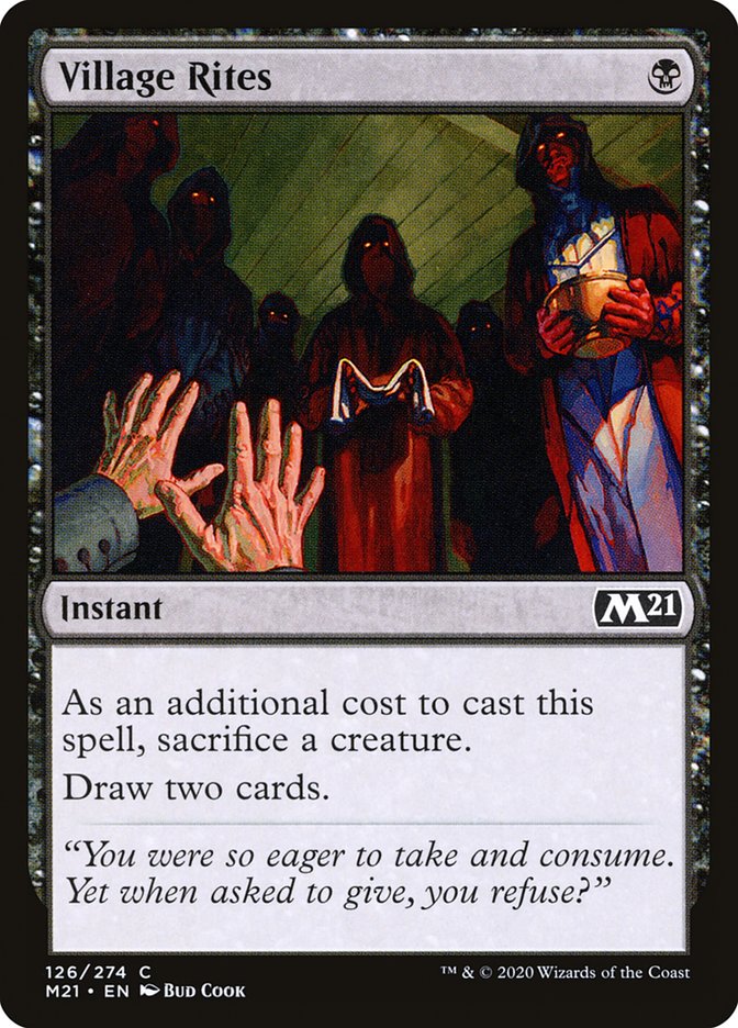 Village Rites [Core Set 2021] Magic: The Gathering