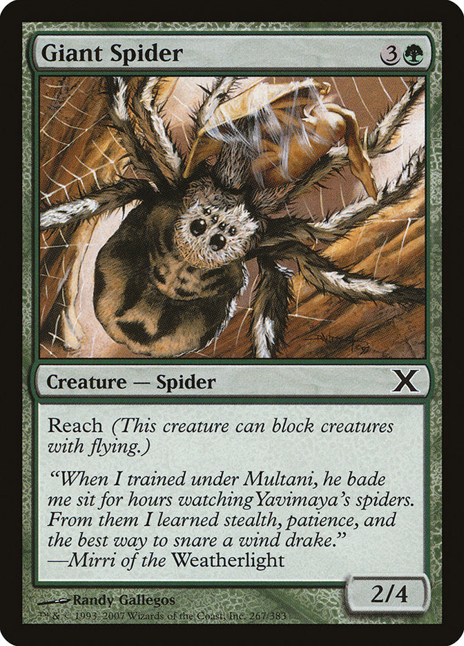 Giant Spider [Tenth Edition] Magic: The Gathering