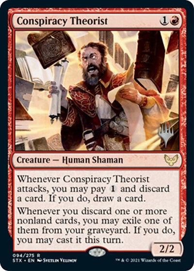 Conspiracy Theorist (Promo Pack) [Strixhaven: School of Mages Promos] Magic: The Gathering
