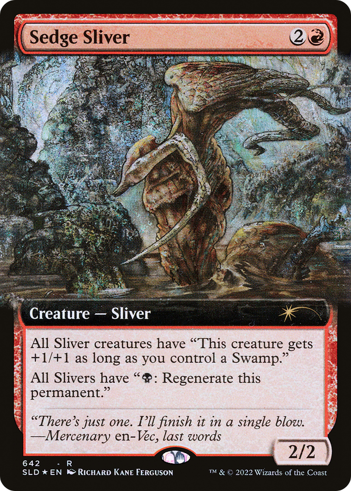 Sedge Sliver (Extended Art) [Secret Lair Drop Promos] Magic: The Gathering