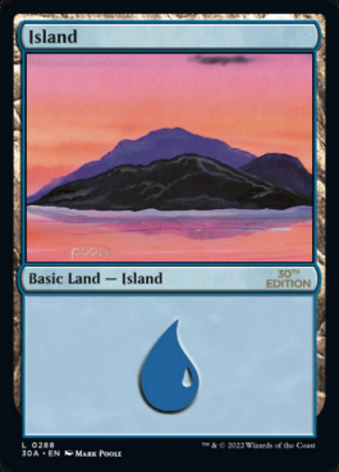 Island (288) [30th Anniversary Edition] Magic: The Gathering