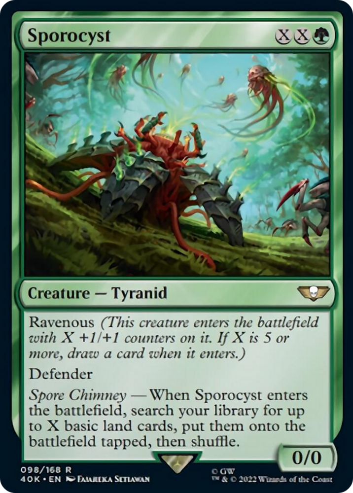 Sporocyst (Surge Foil) [Warhammer 40,000] Magic: The Gathering