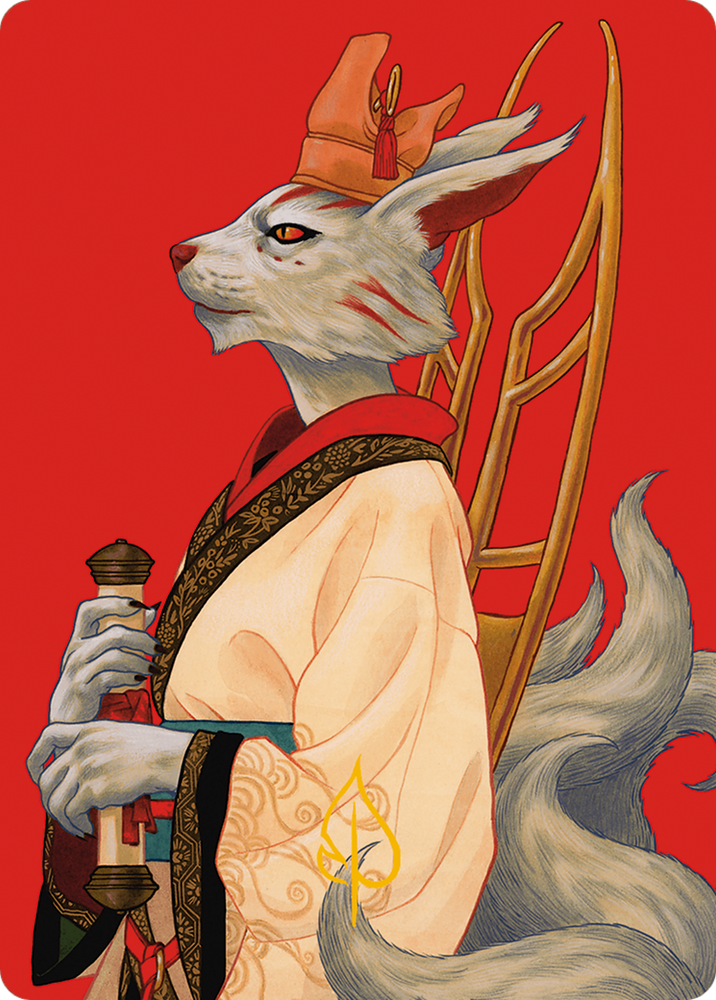 Pearl-Ear, Imperial Advisor Art Card (Gold-Stamped Signature) [Modern Horizons 3 Art Series] Magic: The Gathering