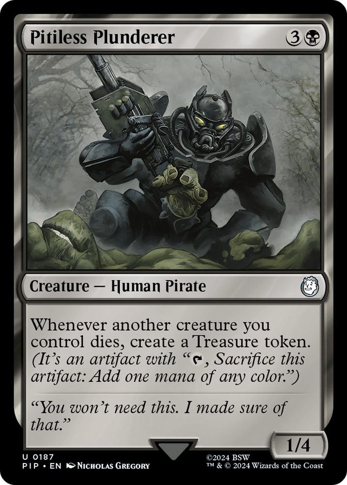Pitiless Plunderer [Fallout] Magic: The Gathering