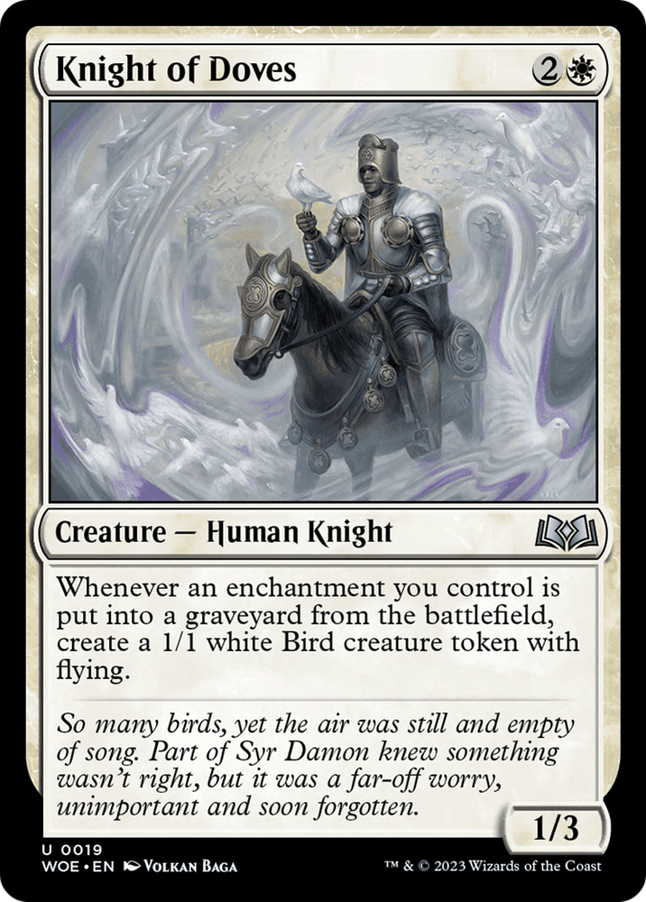 Knight of Doves [Wilds of Eldraine] Magic: The Gathering