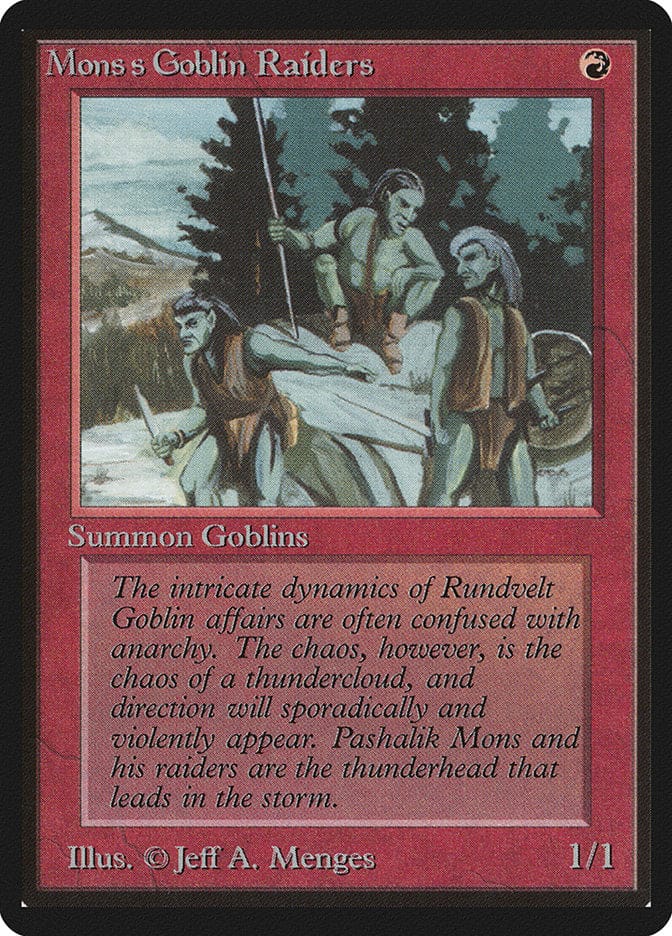 Mons's Goblin Raiders [Beta Edition] Magic: The Gathering