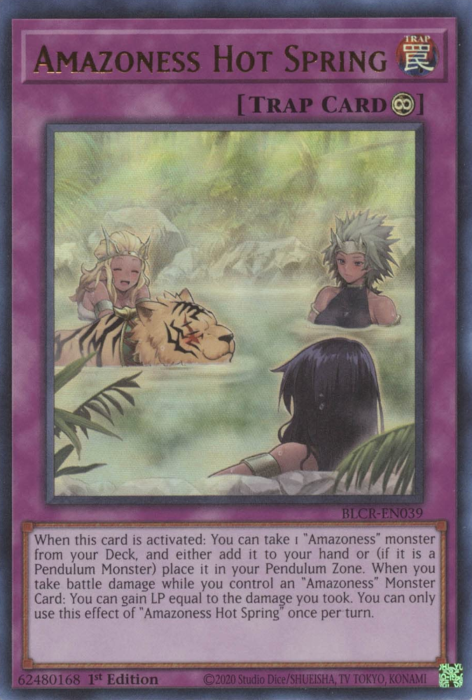 Amazoness Hot Spring [BLCR-EN039] Ultra Rare - Yugioh Cards For Your TCG Needs!