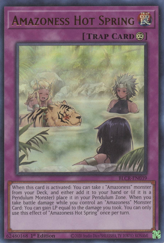 Amazoness Hot Spring [BLCR-EN039] Ultra Rare - Yugioh Cards For Your TCG Needs!