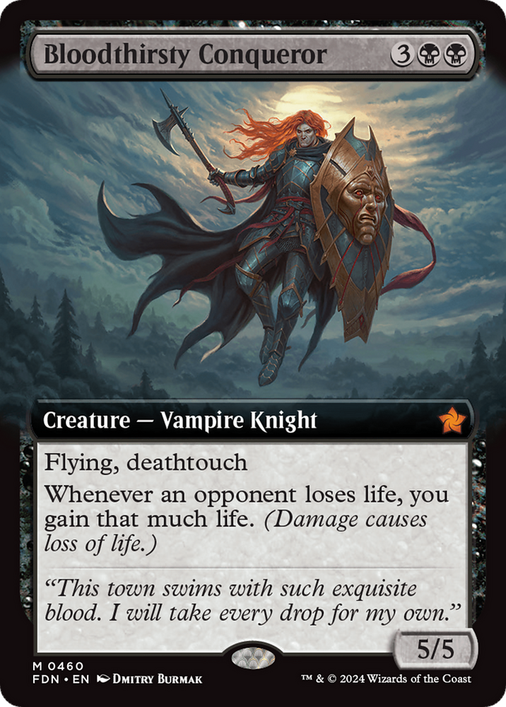 Bloodthirsty Conqueror (Extended Art) [Foundations] Magic: The Gathering