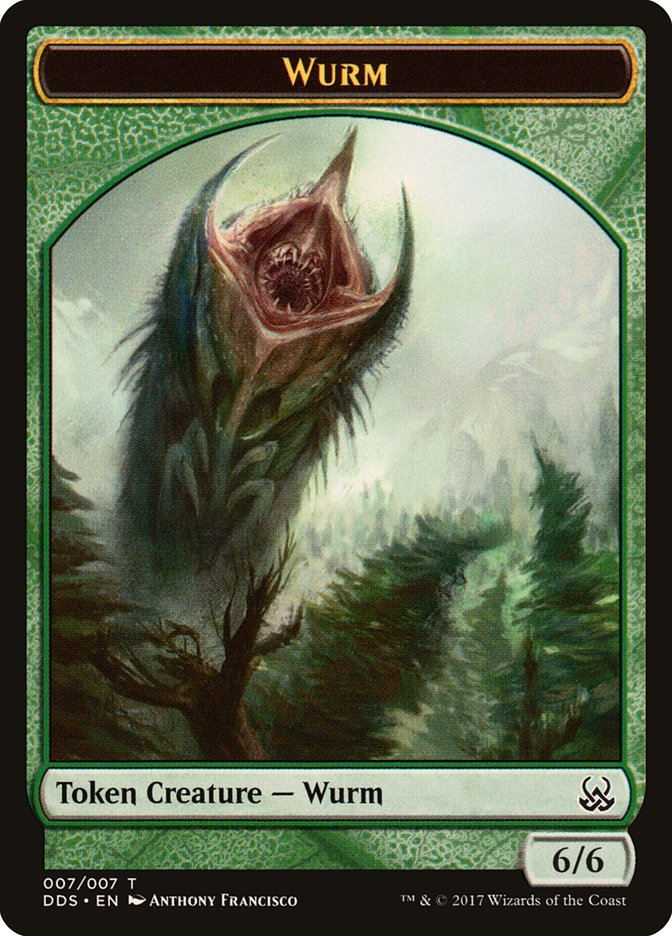 Wurm Token [Duel Decks: Mind vs. Might Tokens] Magic: The Gathering