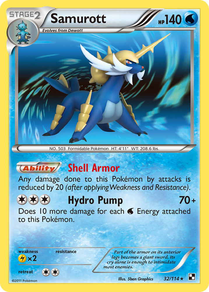 Samurott (32/114) [Black & White: Base Set] Pokémon