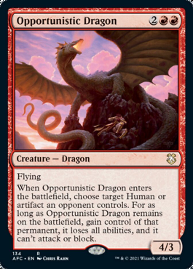 Opportunistic Dragon [Dungeons & Dragons: Adventures in the Forgotten Realms Commander] Magic: The Gathering