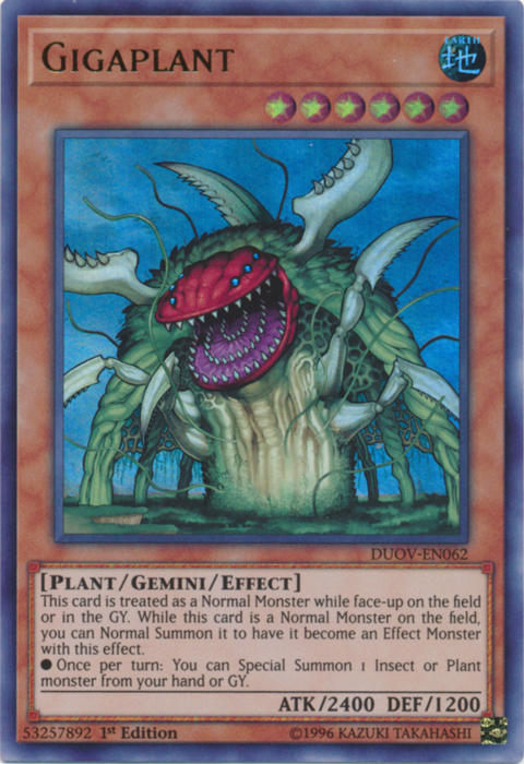 Gigaplant [DUOV-EN062] Ultra Rare - Yugioh Cards For Your TCG Needs!