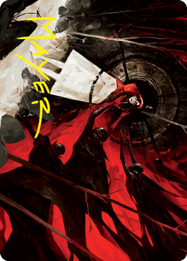 Curse of Hospitality Art Card (Gold-Stamped Signature) [Innistrad: Crimson Vow Art Series] Magic: The Gathering