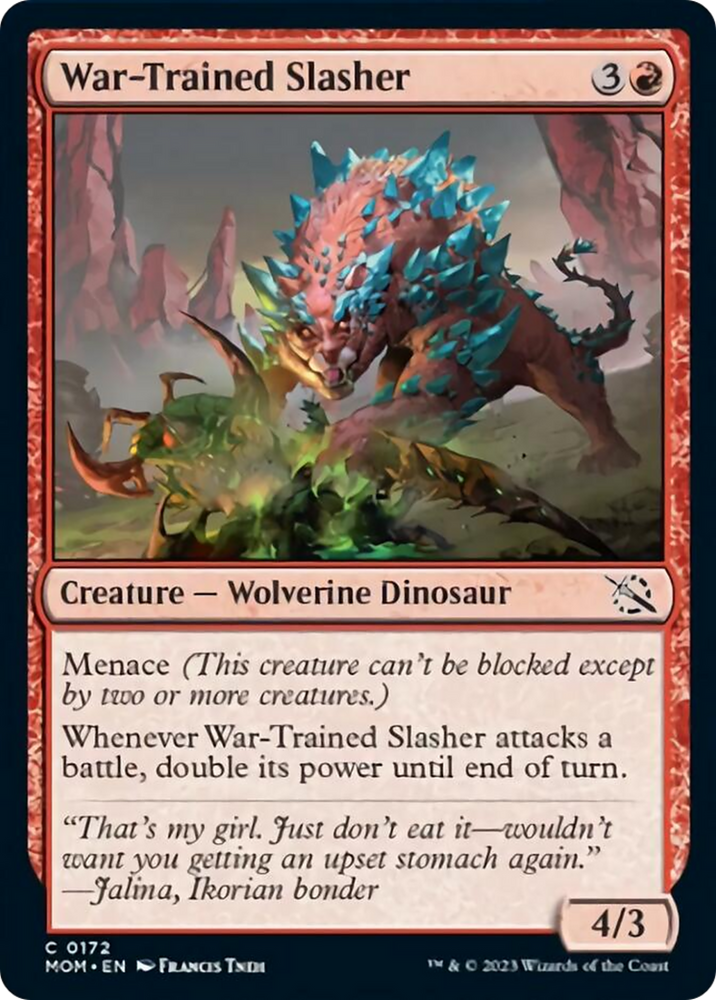 War-Trained Slasher [March of the Machine] Magic: The Gathering
