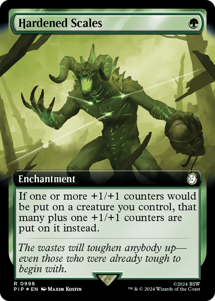 Hardened Scales (Extended Art) (Surge Foil) [Fallout] Magic: The Gathering