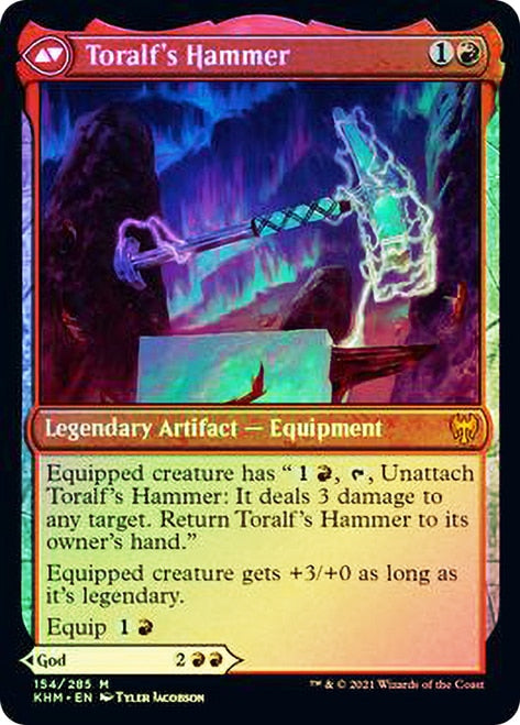 Toralf, God of Fury // Toralf's Hammer [Kaldheim Prerelease Promos] Magic: The Gathering