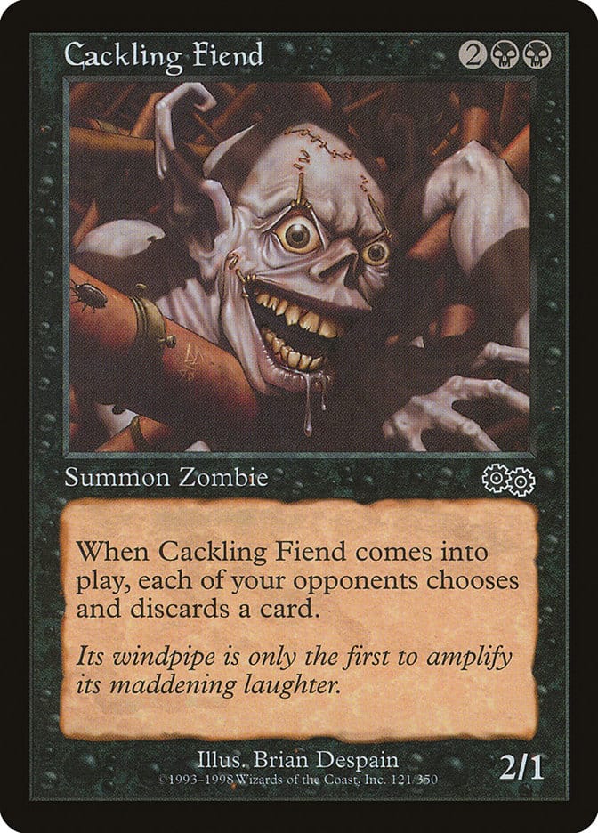 Cackling Fiend [Urza's Saga] Magic: The Gathering