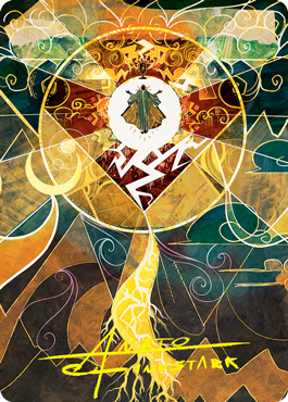 Lightning Bolt Art Card (Gold-Stamped Signature) [Strixhaven: School of Mages Art Series] Magic: The Gathering