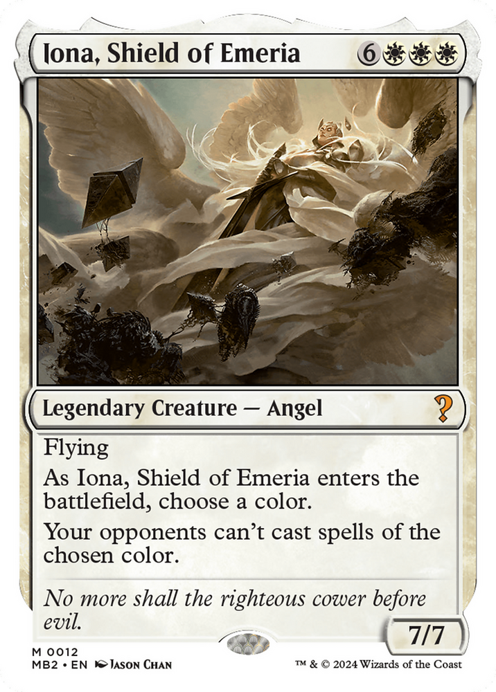 Iona, Shield of Emeria (White Border) [Mystery Booster 2] Magic: The Gathering