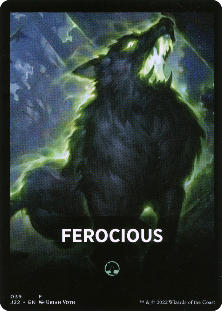 Ferocious Theme Card [Jumpstart 2022 Front Cards] Magic: The Gathering