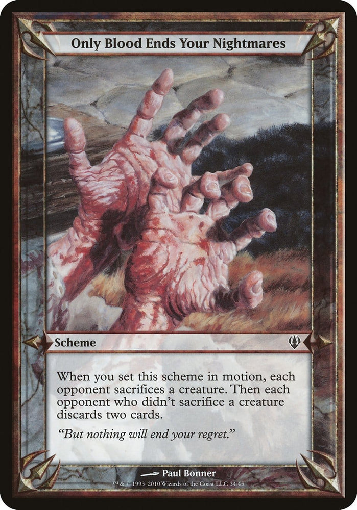 Only Blood Ends Your Nightmares (Schemes) [Archenemy Schemes] Magic: The Gathering