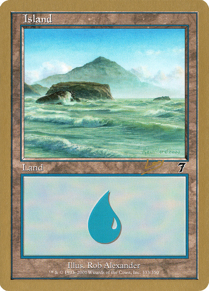Island (333) (Raphael Levy) [World Championship Decks 2002] Magic: The Gathering