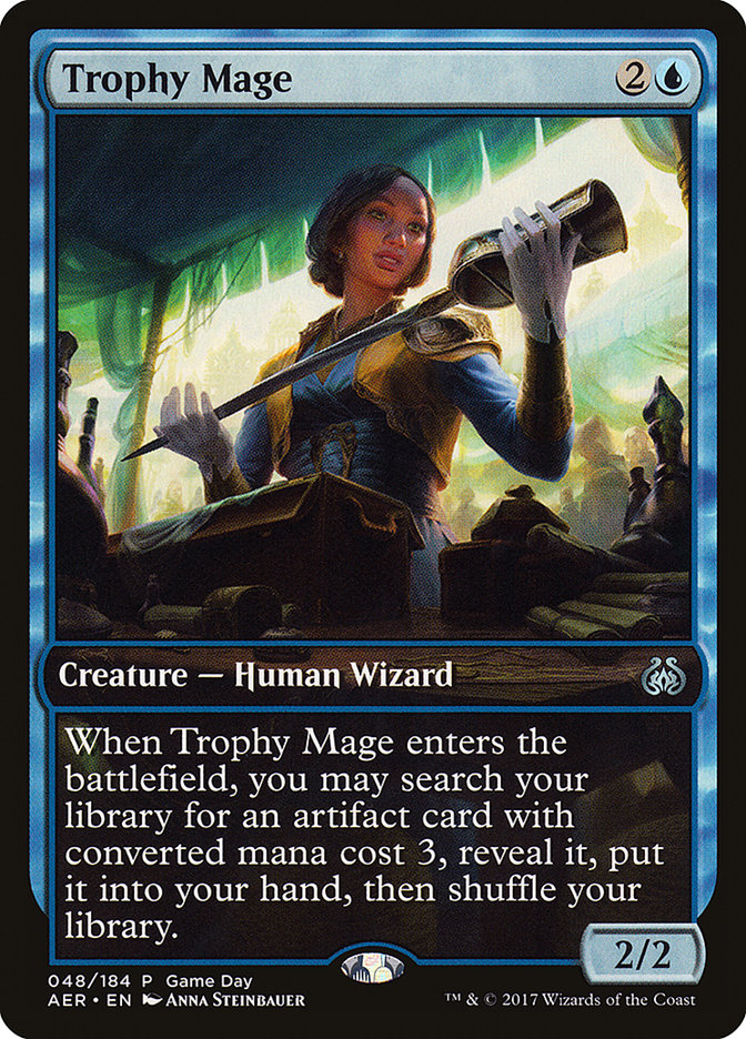 Trophy Mage (Game Day) [Aether Revolt Promos] Magic: The Gathering