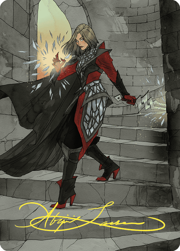 Rowan, Scion of War Art Card (59/81) (Gold-Stamped Signature) [Wilds of Eldraine Art Series] Magic: The Gathering