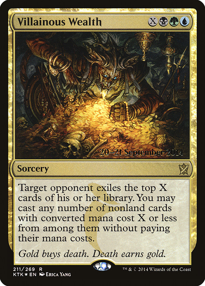 Villainous Wealth [Khans of Tarkir Prerelease Promos] Magic: The Gathering
