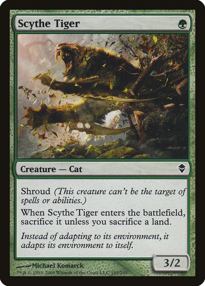 Scythe Tiger [Zendikar] Magic: The Gathering