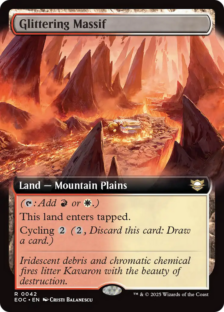 Glittering Massif (Extended Art) [Edge of Eternities Commander] Magic: The Gathering