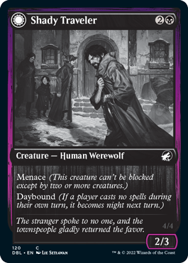 Shady Traveler // Stalking Predator [Innistrad: Double Feature] Magic: The Gathering