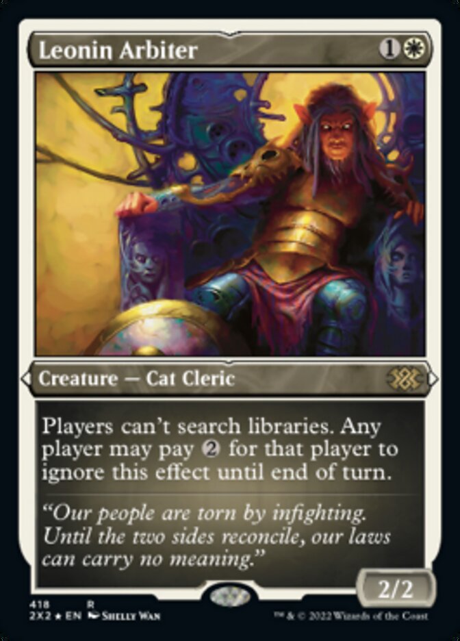 Leonin Arbiter (Foil Etched) [Double Masters 2022] Magic: The Gathering
