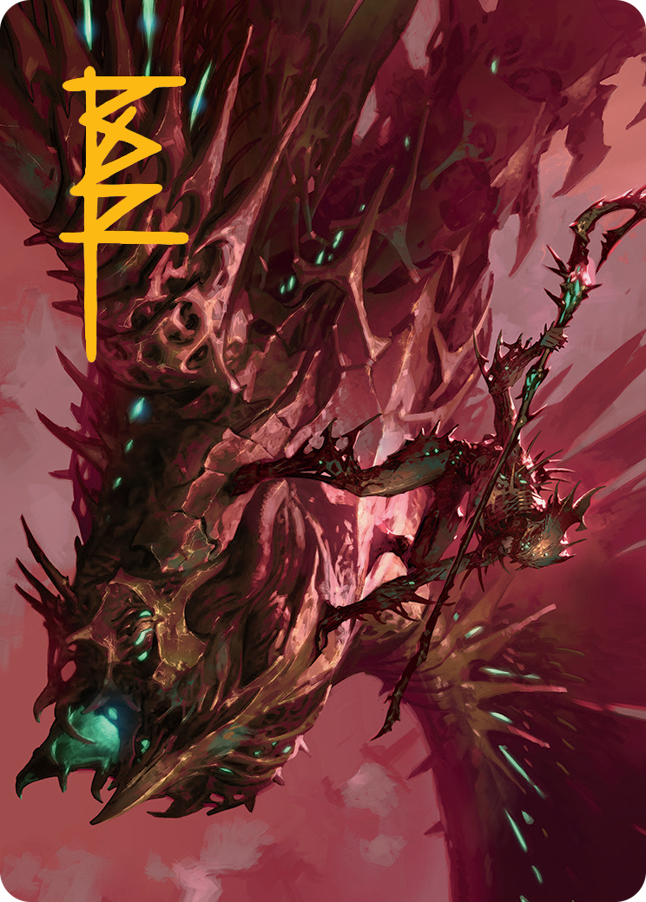 Skyclave Invader Art Card (Gold-Stamped Signature) [March of the Machine Art Series] Magic: The Gathering