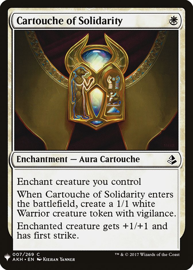 Cartouche of Solidarity [Mystery Booster] Magic: The Gathering