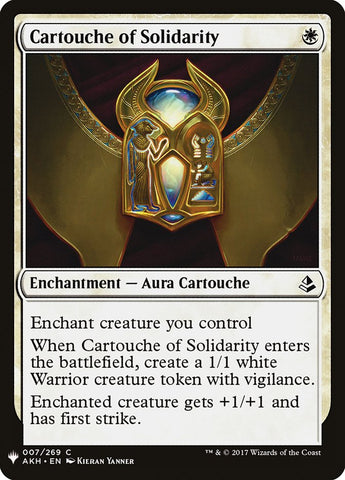 Cartouche of Solidarity [Mystery Booster] Magic: The Gathering
