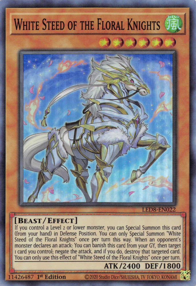 White Steed of the Floral Knights [LED8-EN022] Super Rare - Yugioh Cards For Your TCG Needs!