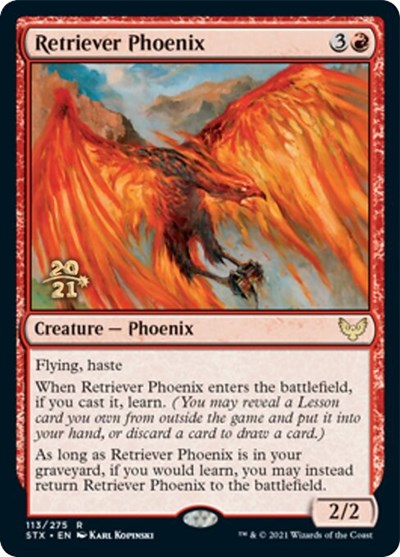Retriever Phoenix [Strixhaven: School of Mages Prerelease Promos] Magic: The Gathering